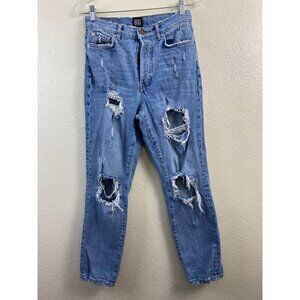 Urban Outfitters BDG Jeans Womens 28 Denim Blue Slim Straight Distress High Rise